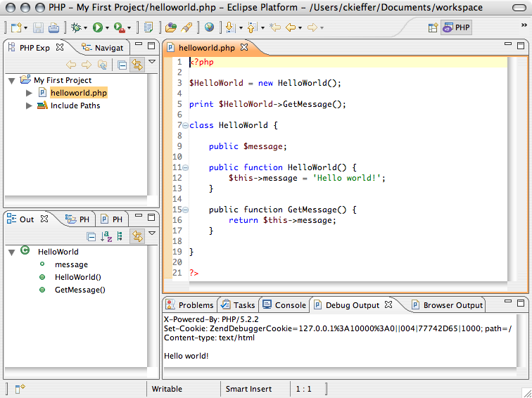 Eclipse Community Forums: PHP Development Tools (PDT) » Generate Methods in PHP class