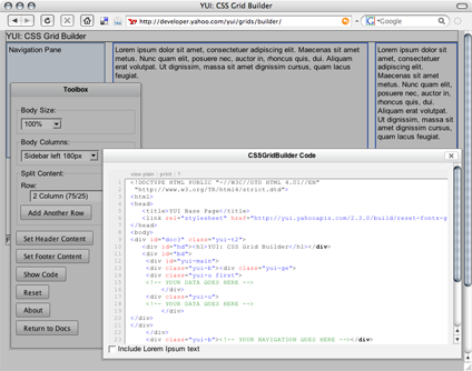 YUI Grid Builder
